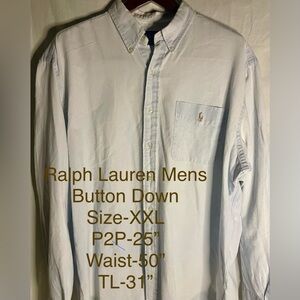 Ralph Lauren Men's Light Blue Button Down size-XXL